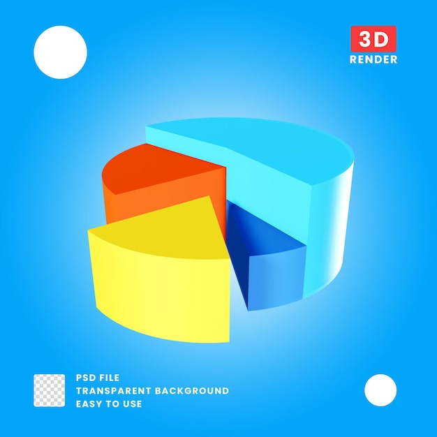 3d render pie chart