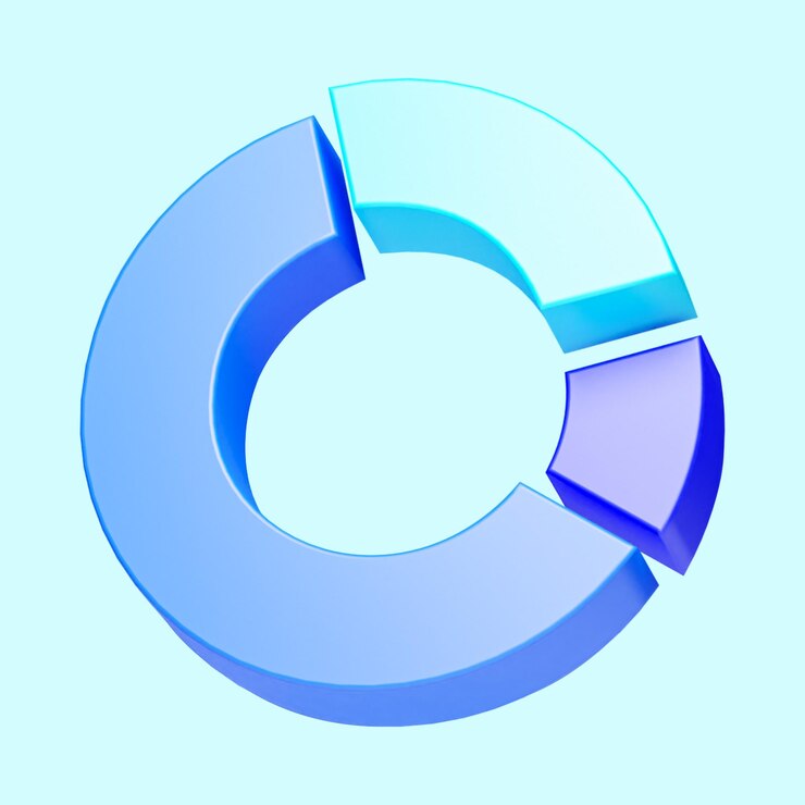 PSD 3d render piechart ui icon