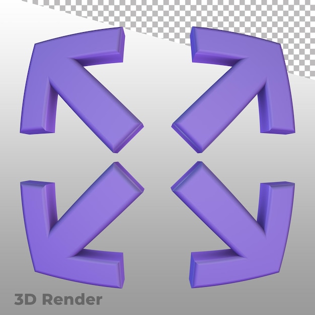 3d render pijlsymbolen ui-pictogrammen