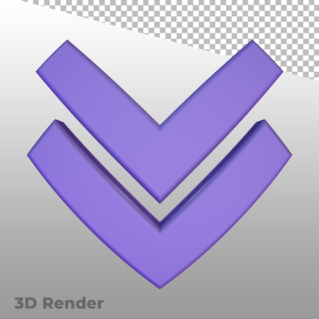 3d render pijlsymbolen ui-pictogrammen