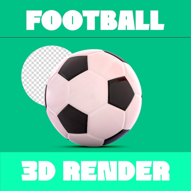 3d render piłki nożnej