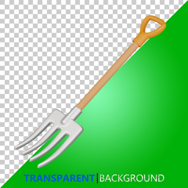 3D 렌더링 피치포크 일러스트레이션