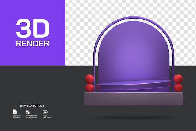 3d визуализация подиума изолированы. подходит для иллюстрации интернет-магазина или рекламного дисплея