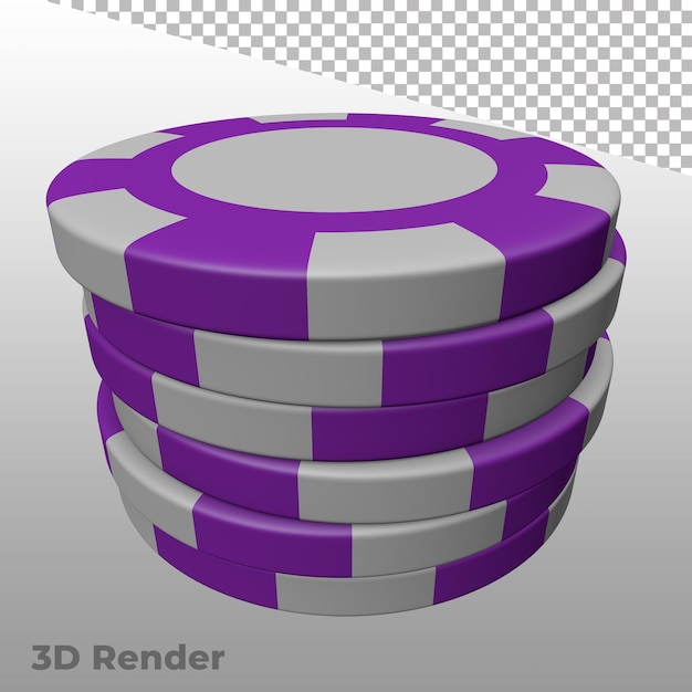 PSD 3dレンダリングポーカーチップ