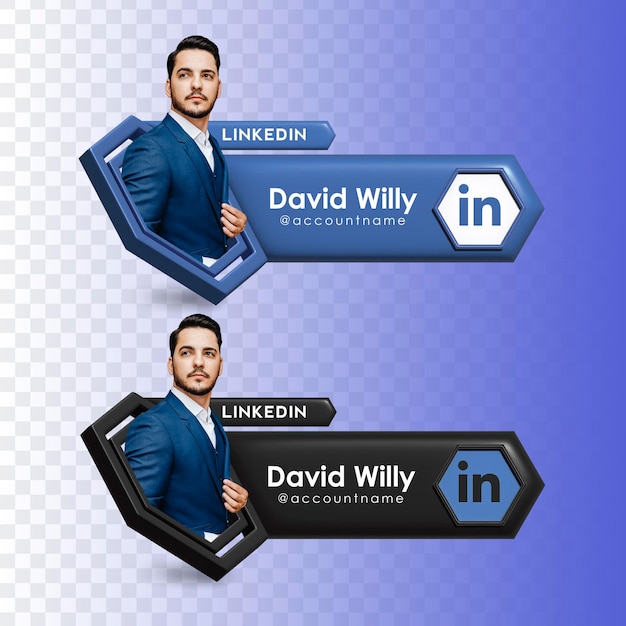 3d Render Post Head Banner Projekt Linkedin