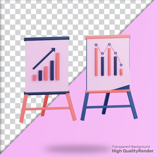 3d render presentation with a pink background