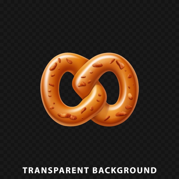 PSD 3d render pretzel wyizolowany na przezroczystej tle