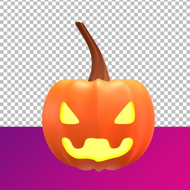 3D render pumpkin front view