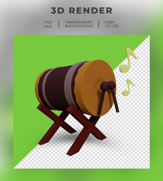 3D render ramadan element