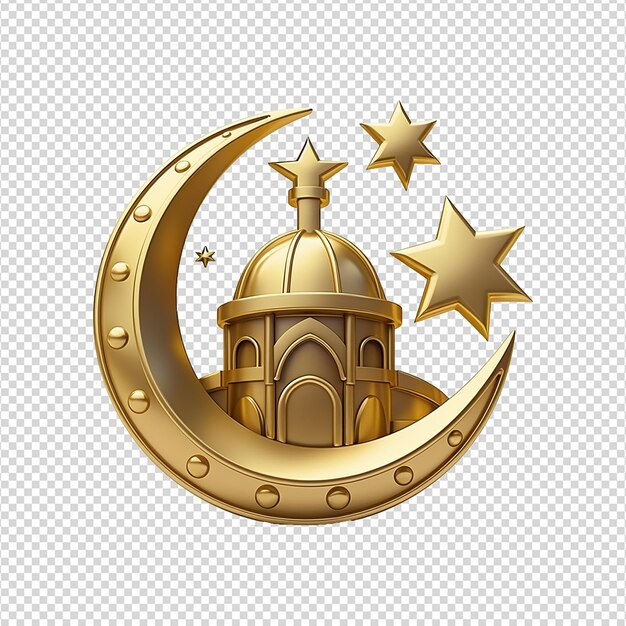 PSD 3d render ramadan maan geïsoleerd op transparante achtergrond png