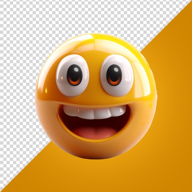Reazione di rendering 3d emoji su sfondo trasparente