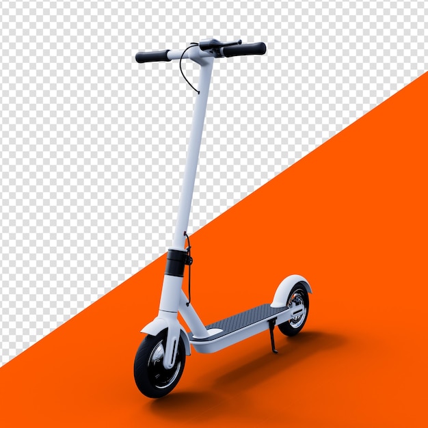 PSD 3d render realistic electric scooter 3d scooter side view