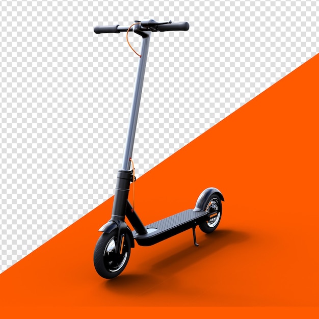 PSD 3d render realistic electric scooter 3d scooter side view