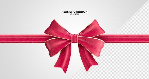 3d render realistic ribbon, изолированный для композиции