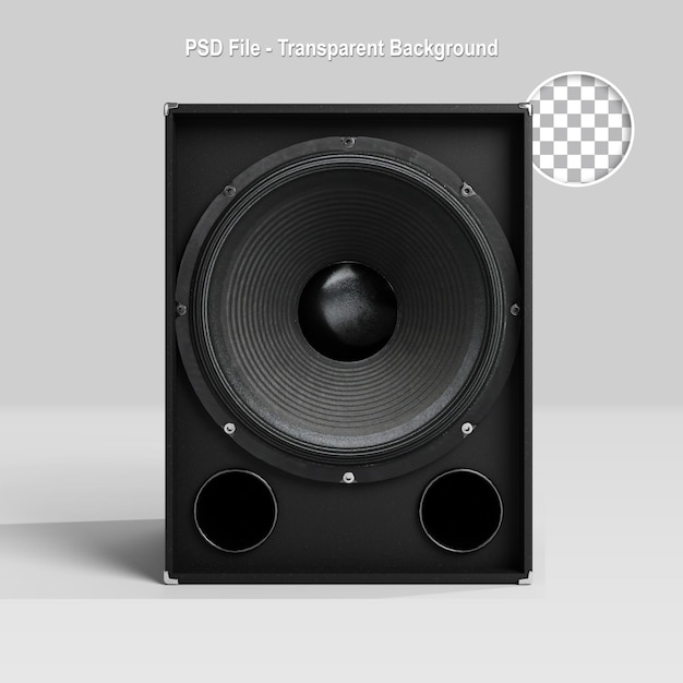 PSD 3d render realistic speaker