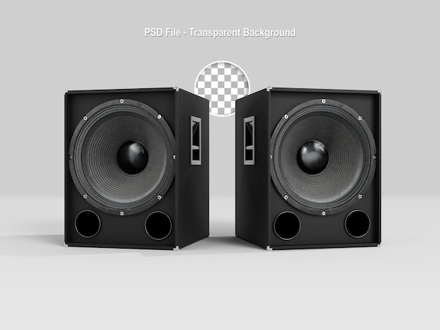 3d render realistic speaker