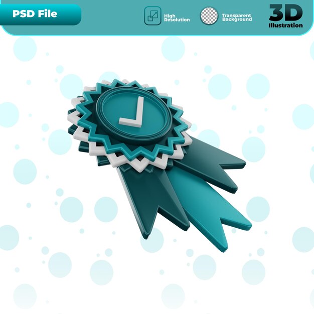 PSD 3d render reward icon illustration