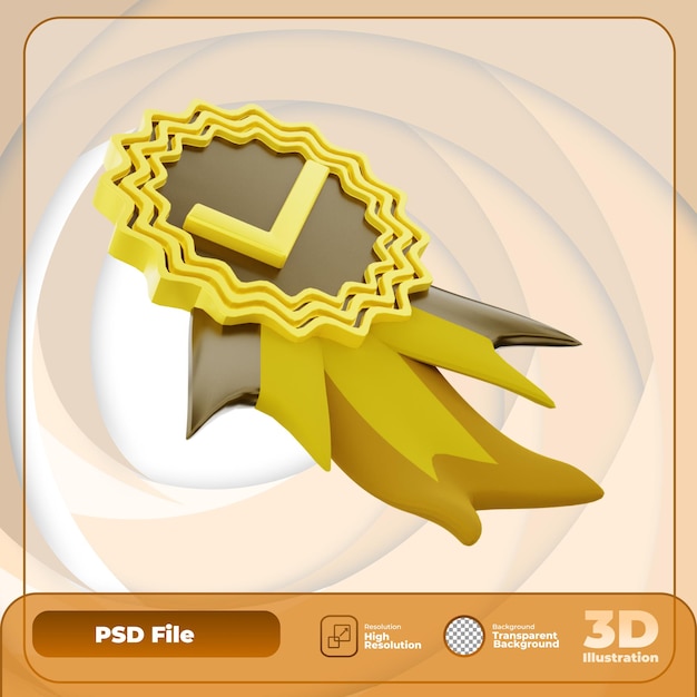 3d render reward icon illustration