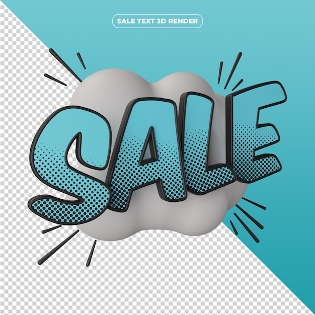 PSD banner di vendita di rendering 3d