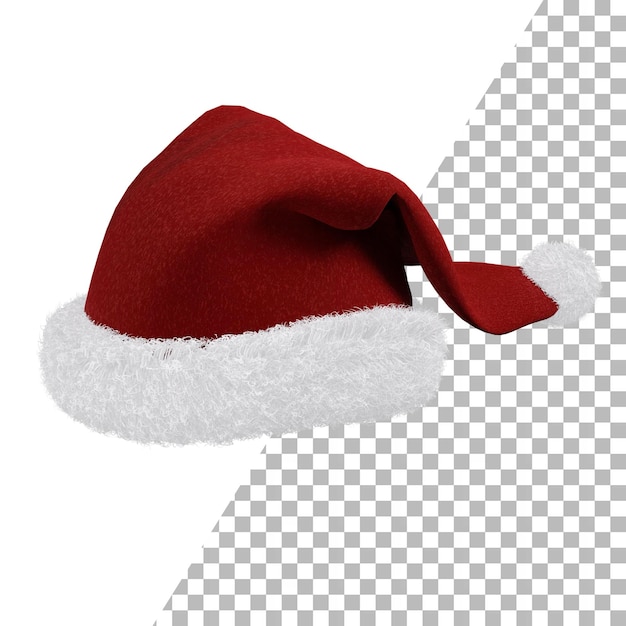 PSD 3d render santa cap png