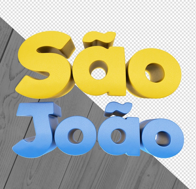 3d render sao joao met hout voor feest in braziliaanse festa junina