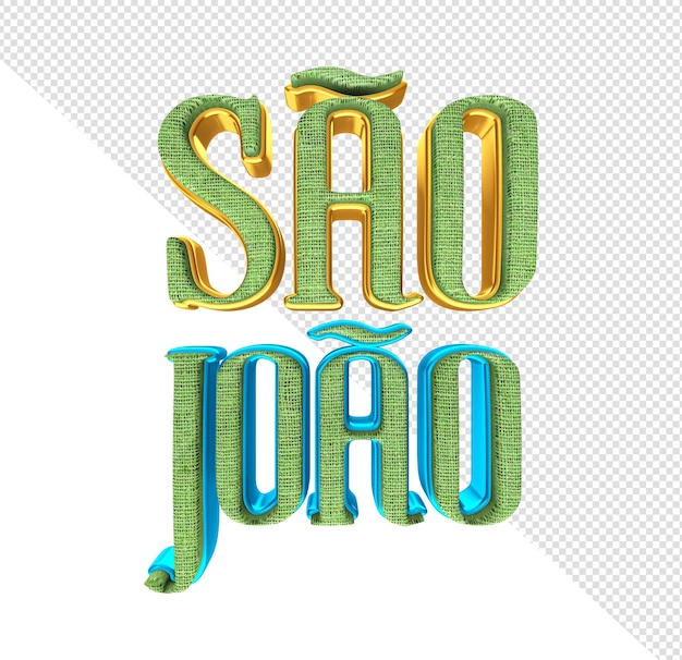 3d Render Sao Joao Z Drewnem Na Imprezę W Brazylijskiej Festa Junina