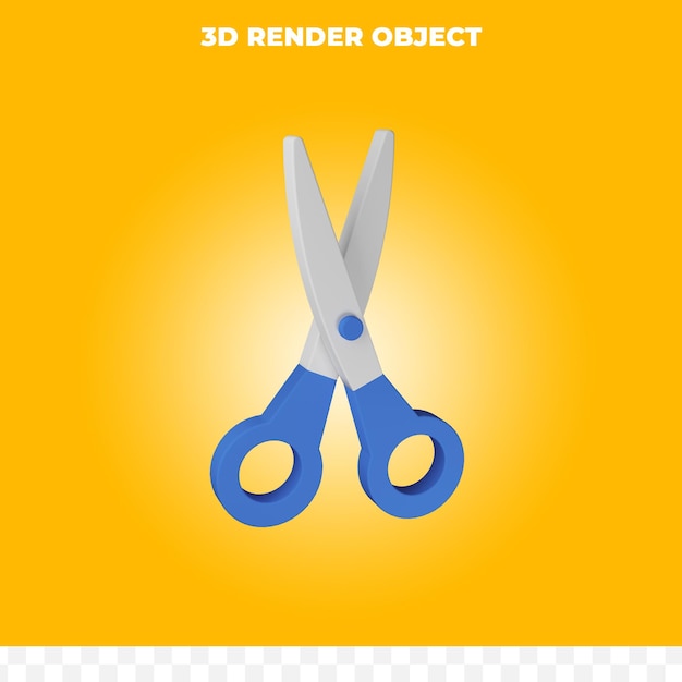 3d render scissor isolated