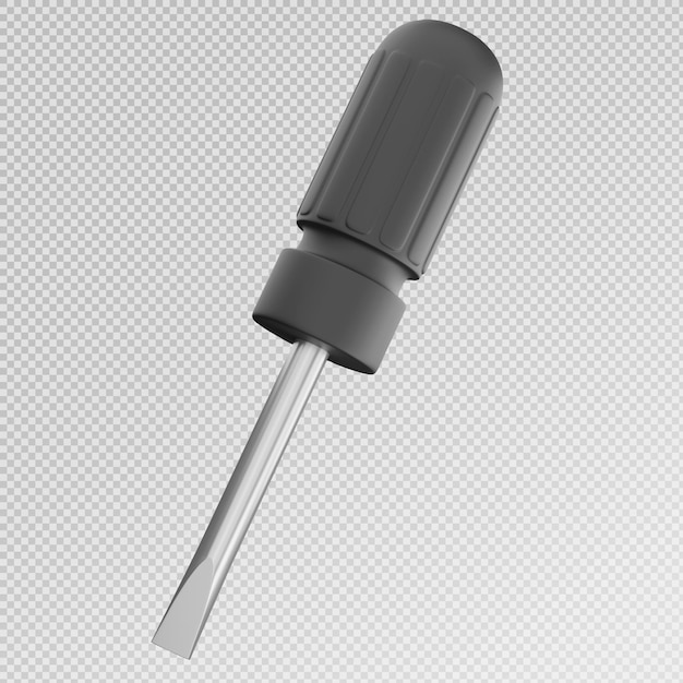 PSD 3d render of screwdriver tools kit isolated