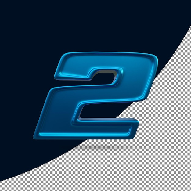 PSD 3d render of shinny text effect number 2