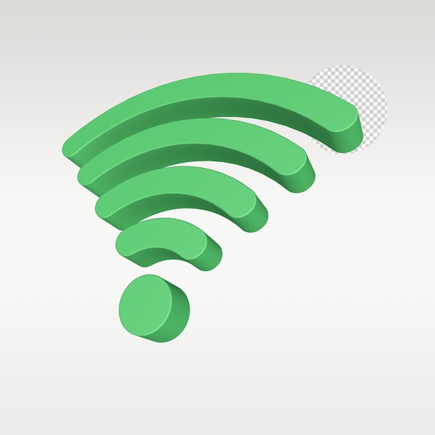 3d render signal battery wifi icon symbol