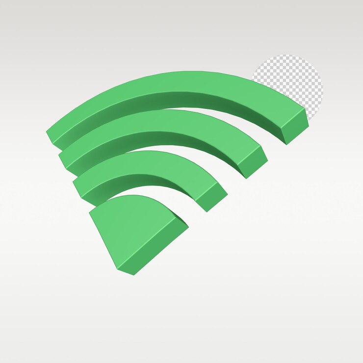 PSD 3d render signal battery wifi icon symbol