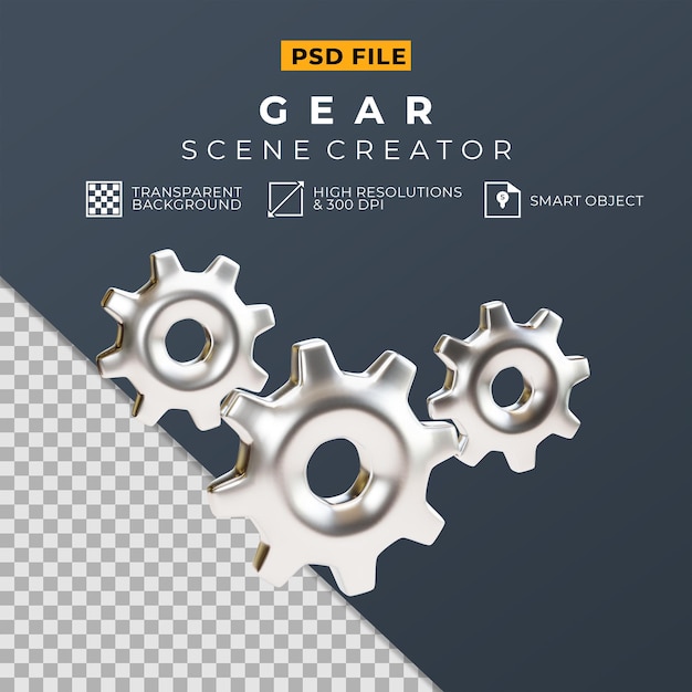 3d Render Silver Fear Scene Creator