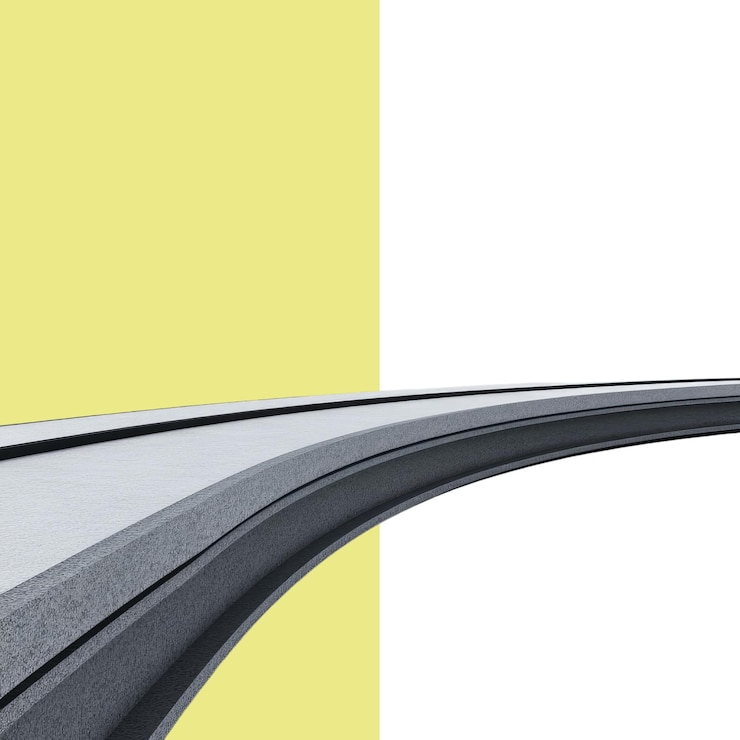 PSD 3d render of a simple curved road on a white background transparent alpha background png