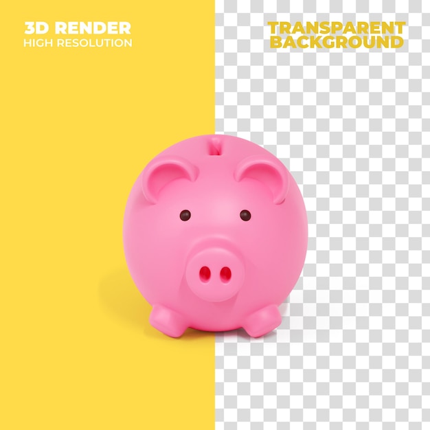 3d Render Skarbonki Na Białym Tle Widok Z Przodu