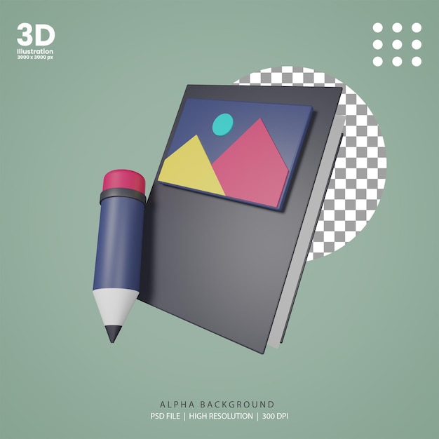 3d визуализация sketchbook иллюстрация