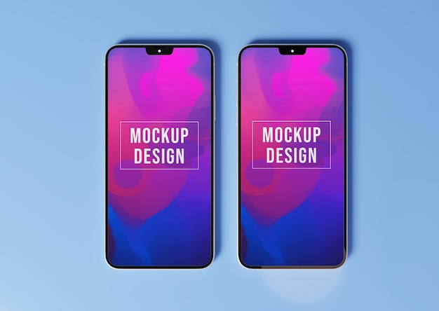 3d render smartphone mockup