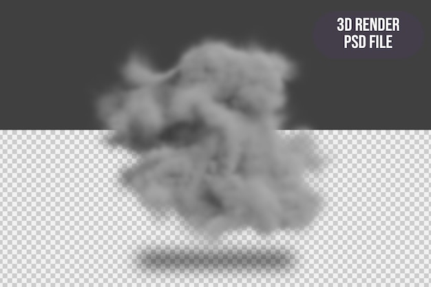 3d render smoke isolated