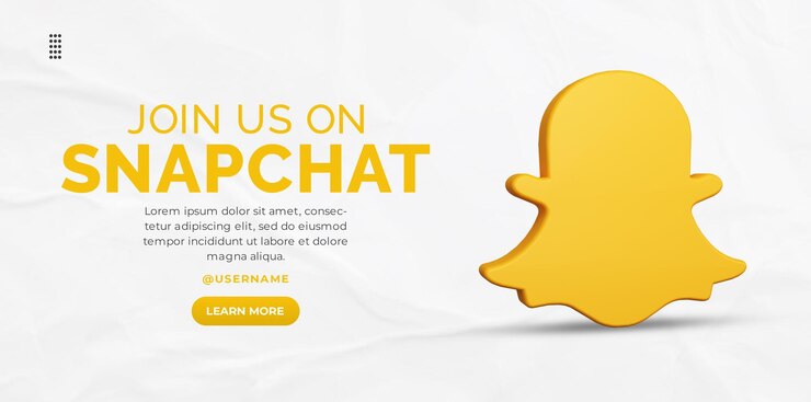 3d render Snapchat zakelijke promotiebanner