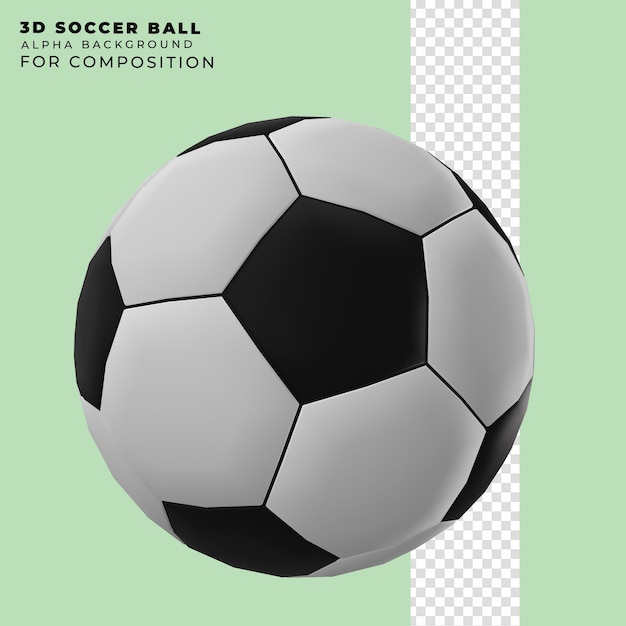 PSD 3d render soccer ball