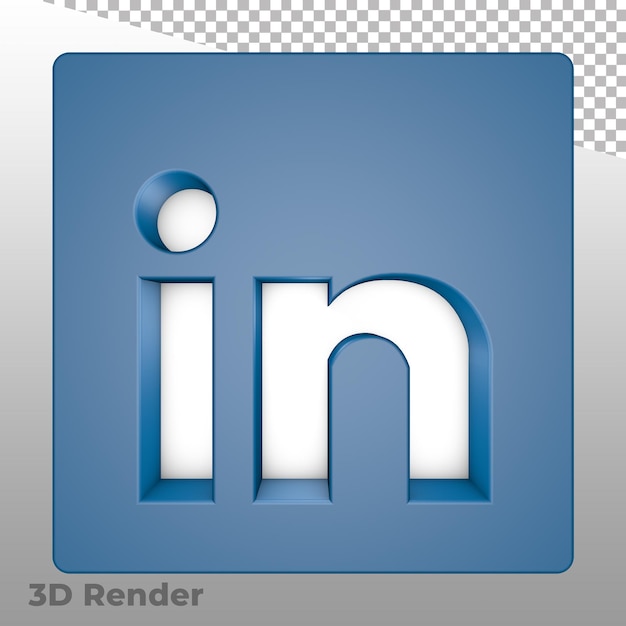 PSD icona sociale di rendering 3d