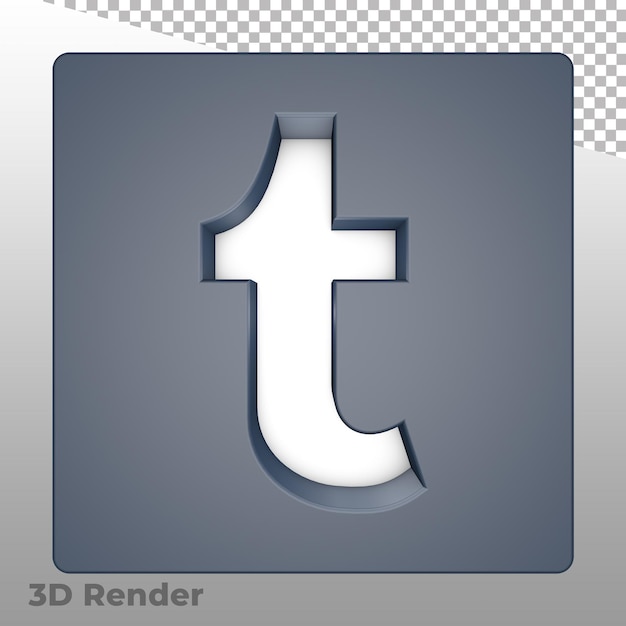 PSD 3d render social icon