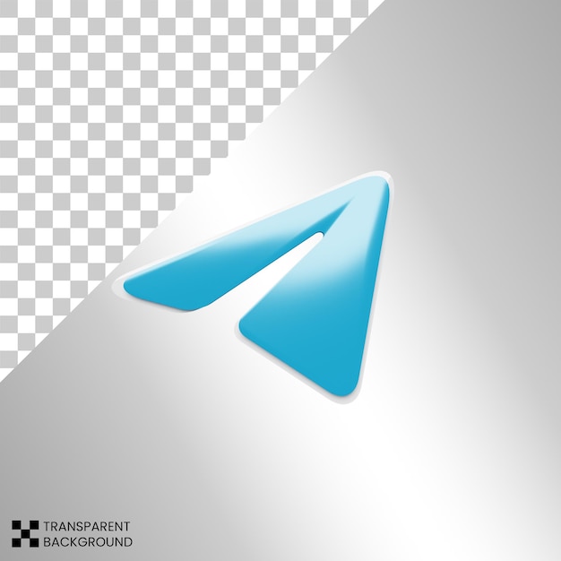 PSD 3d render social media telegram icon