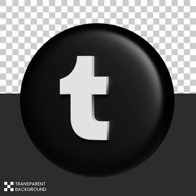 3d render social media tumblr icon