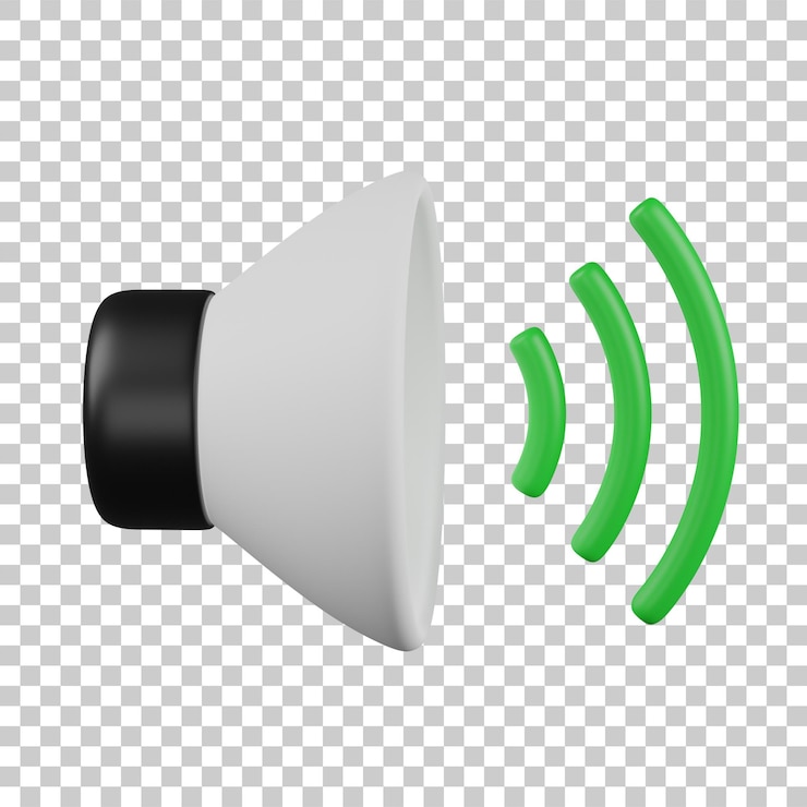 PSD 3d render sound volume illustration