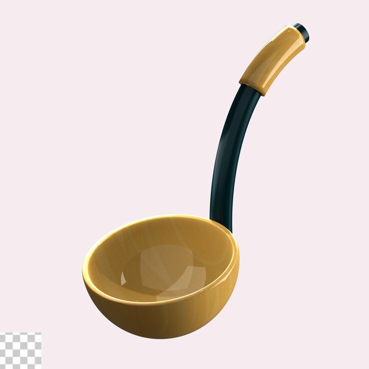 PSD 3d render soup ladle