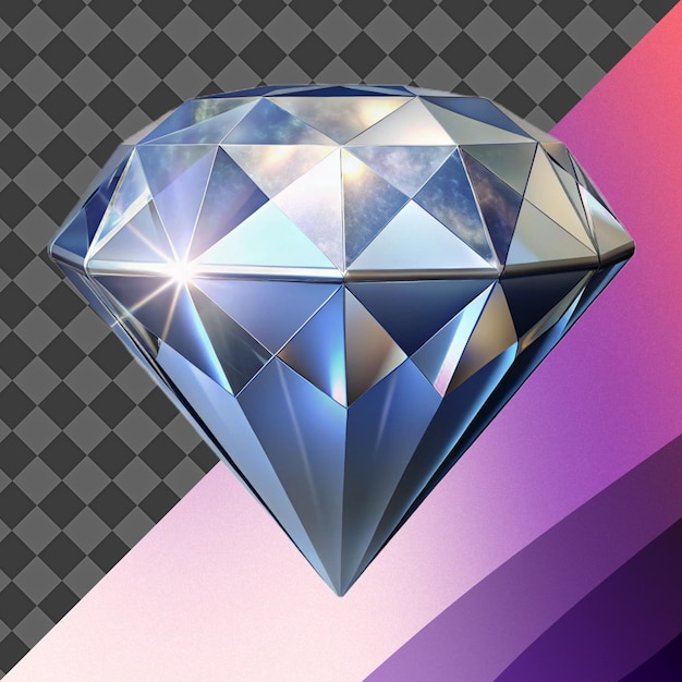 3D Render Sparkling Diamond Gemstone