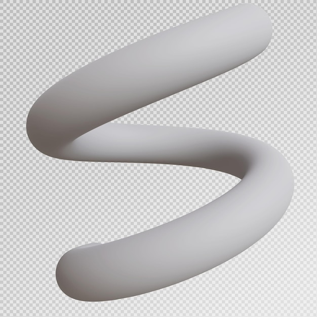 3d render of spiral shape isolated background