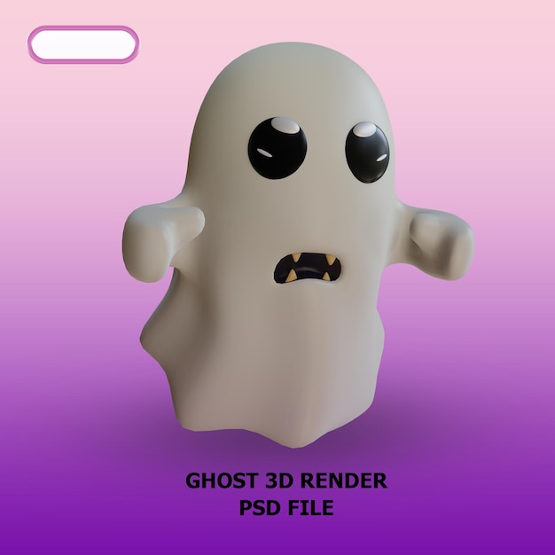 PSD 3d render spookpictogram 3