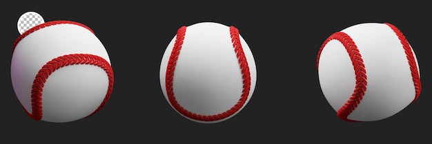 Rendering 3d baseball sportivo