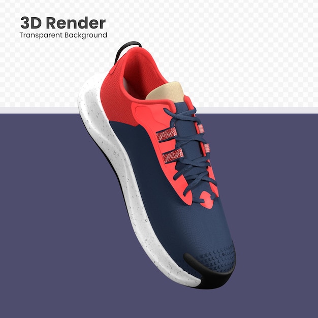 PSD illustrazione di scarpe sportive di rendering 3d